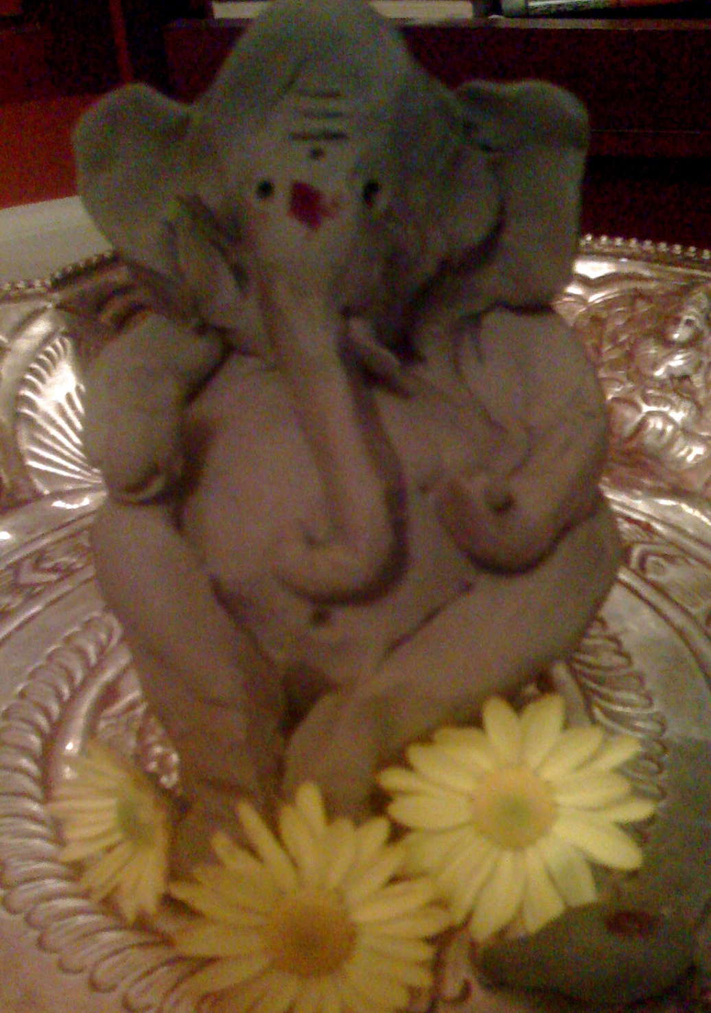 Modeling clay Ganesha 