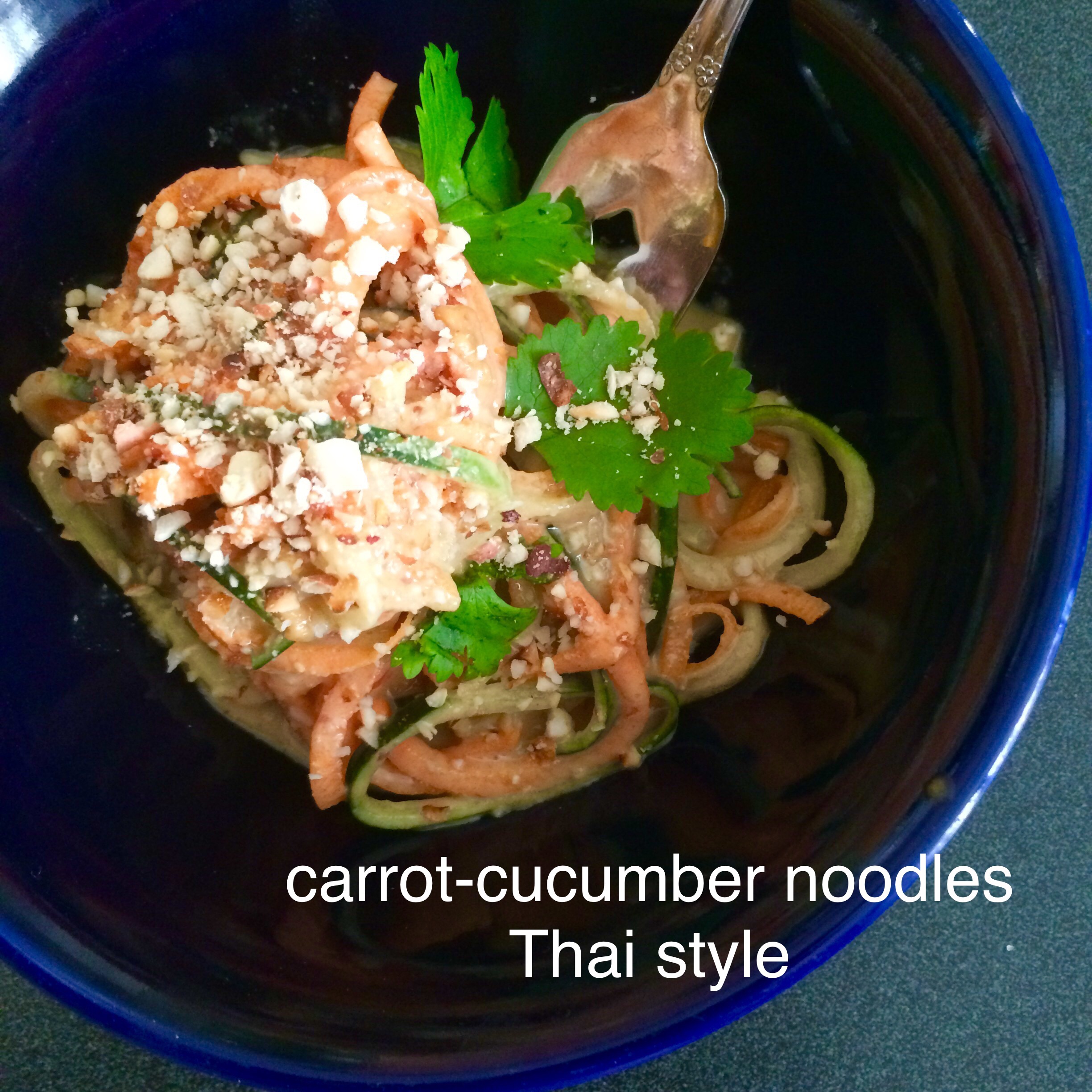 thai style carrot-cucumber noodles