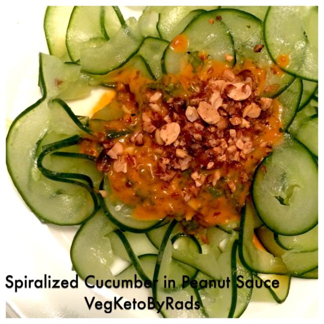 Cucumber Noodles in Peanut Sauce Keto