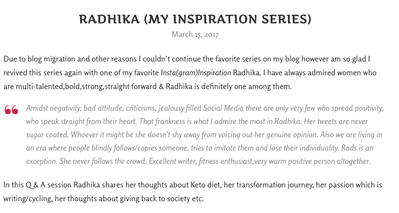 inspiration series, rekha reshkitchen, keto, blogger 