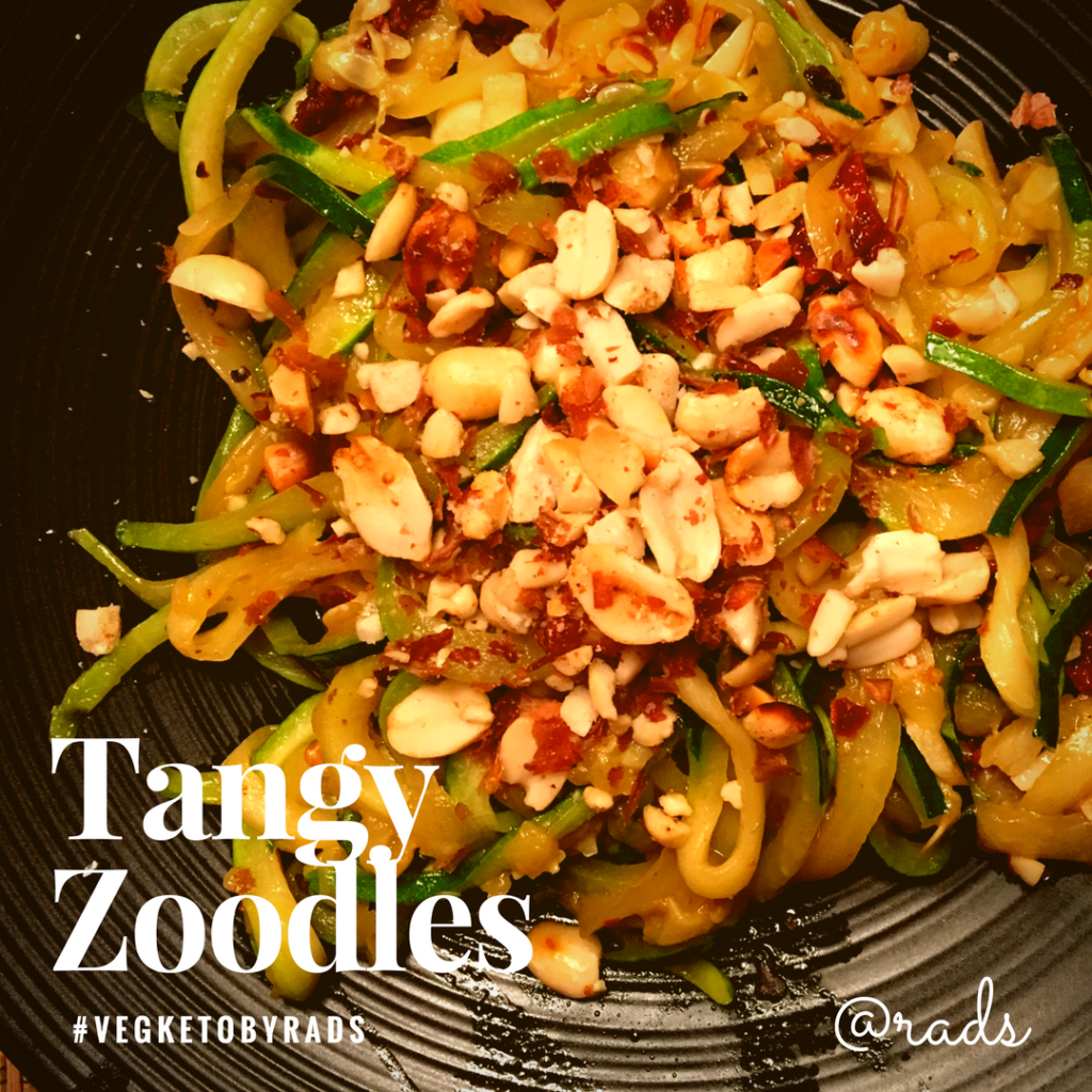 Tangy Zoodles With Walnuts {Keto/Low Carb}