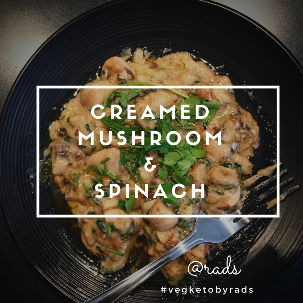 Recipe Creamed Mushroom and Spinach {Keto/Low Carb}