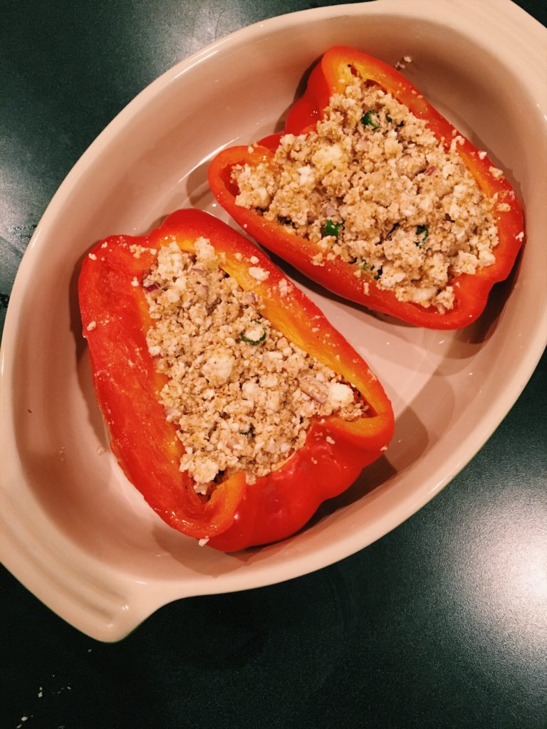 Stuffed bell peppers with paneer 