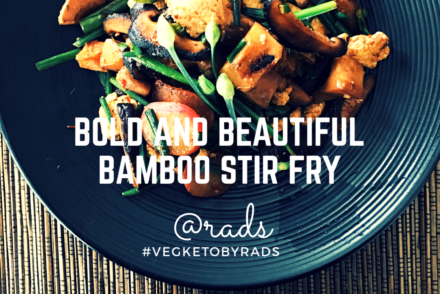 Bamboo-Mushroom Stir Fry #VegKetoByRads