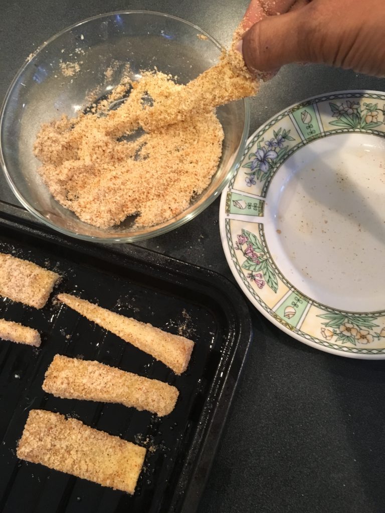 Eggplant fries and chips, keto 