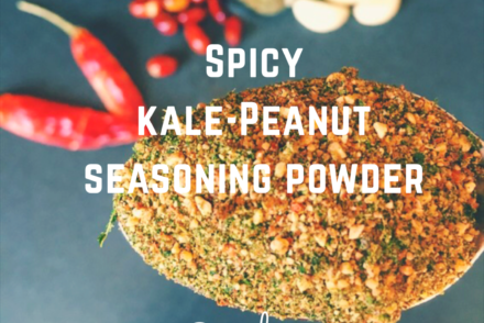 spicy kale peanut powder kowthas vegketobyrads