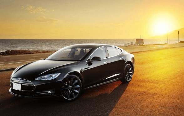 black tesla 