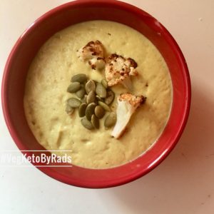 Cream Of Cauliflower soup that's both hearty, easy to make and is fully keto approved. Low Carb and High Fat using coconut milk! 