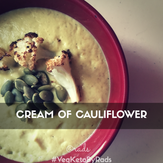 Cream Of Cauliflower soup that's both hearty, easy to make and is fully keto approved. Low Carb and High Fat using coconut milk!