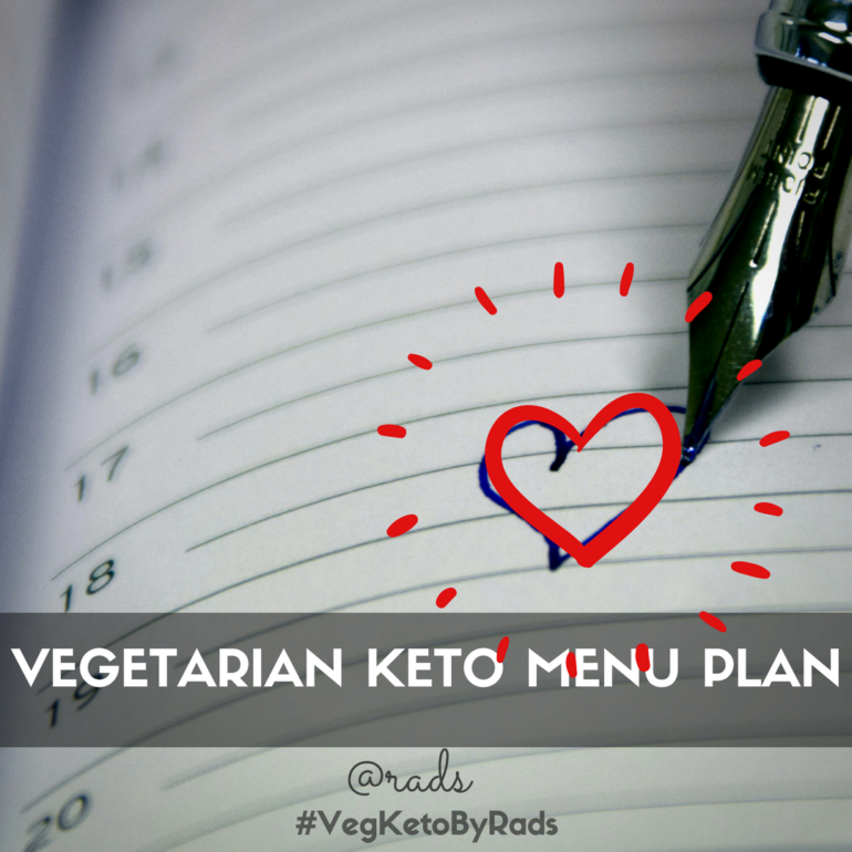 A Vegetarian Menu plan for Keto diet and Low Carb lifestyle