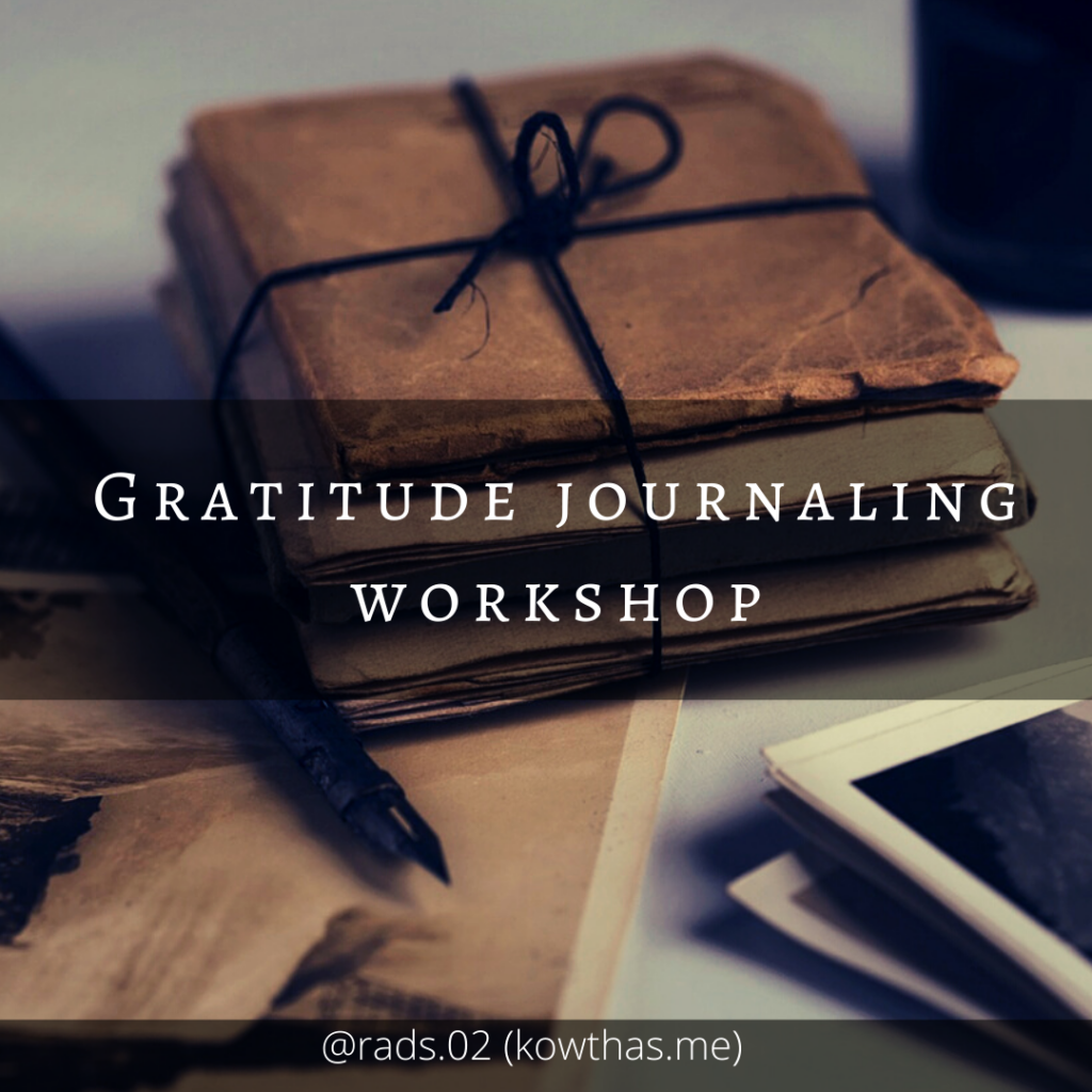 Gratitude journaling workshop